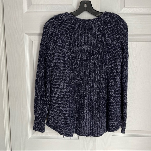 ANTHROPOLOGIE MOTH PURPLE CHUNKY KNIT ZIP SWEATER - Picture 5 of 7